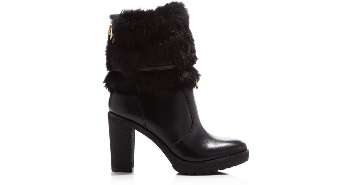 booties with fur cuff