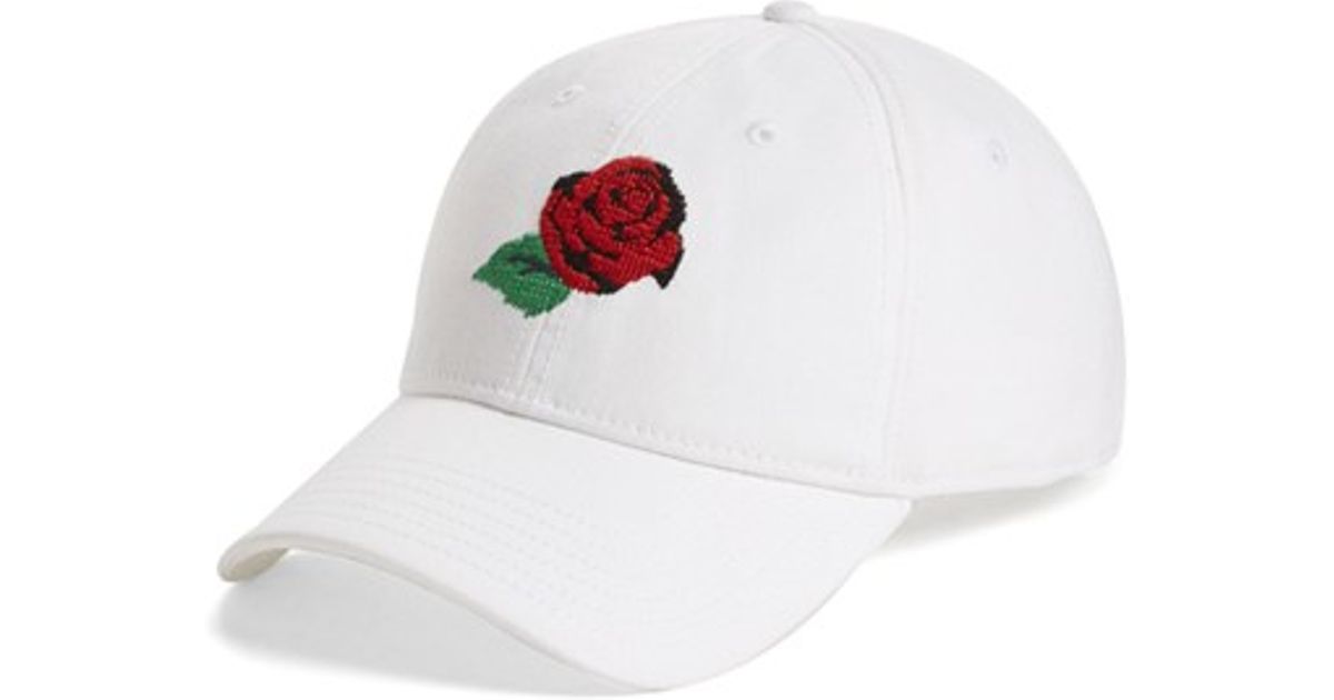 white rose hat