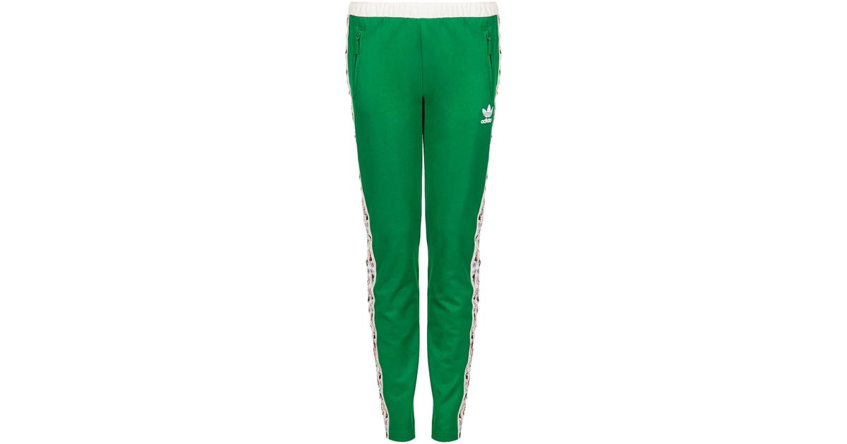 adidas green tracksuit bottoms
