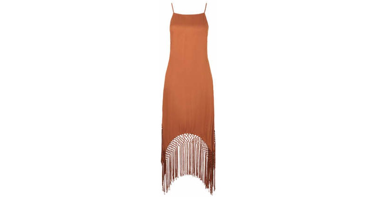 topshop burnt orange dress
