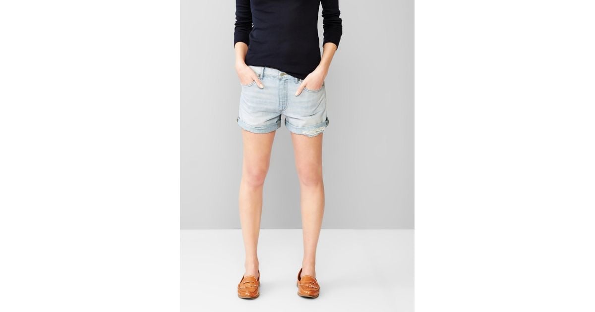 gap boyfriend jean shorts