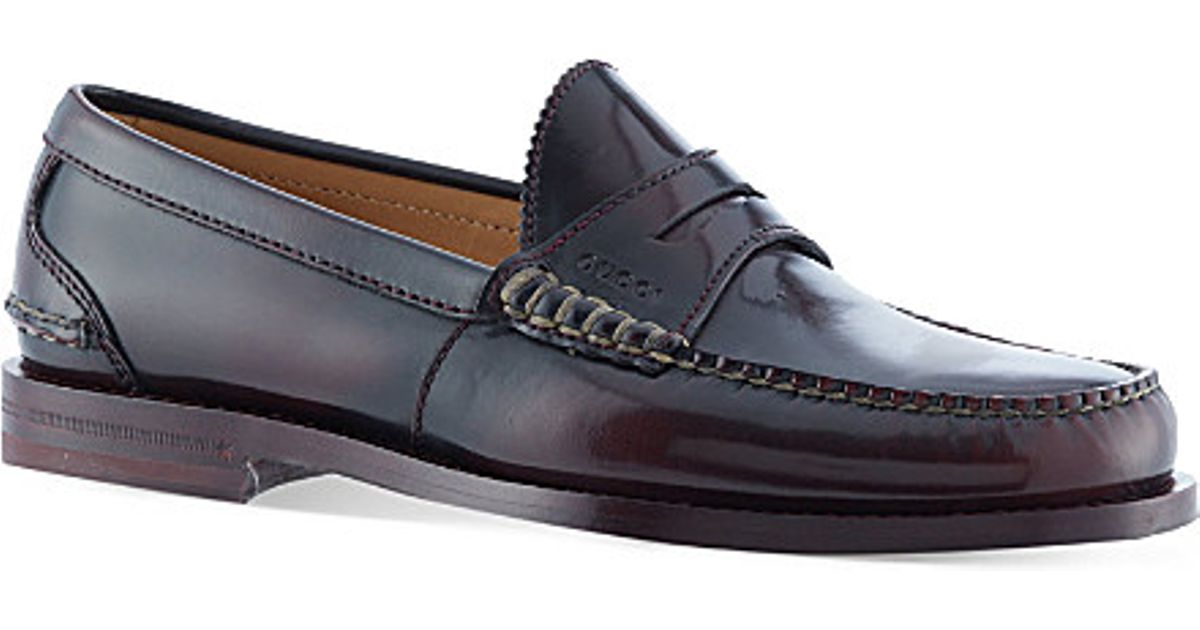 red gucci loafers men's