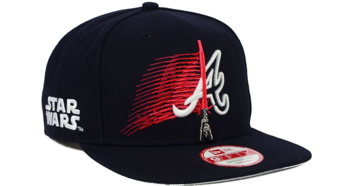 KTZ Atlanta Braves Star Wars Logoswipe 9fifty Snapback Cap in Blue for