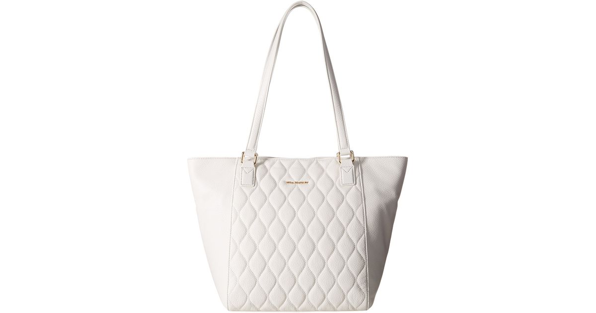 Vera Bradley Quilted Small Ella Tote in White Lyst