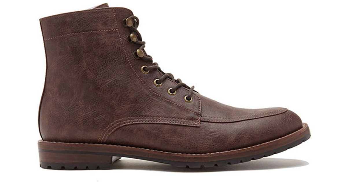 faux leather boots mens