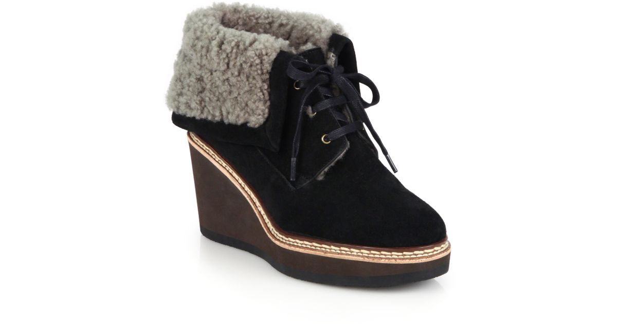 see by chloe wedge booties