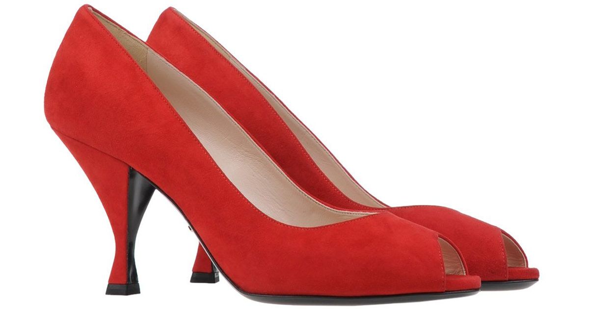 prada heels red