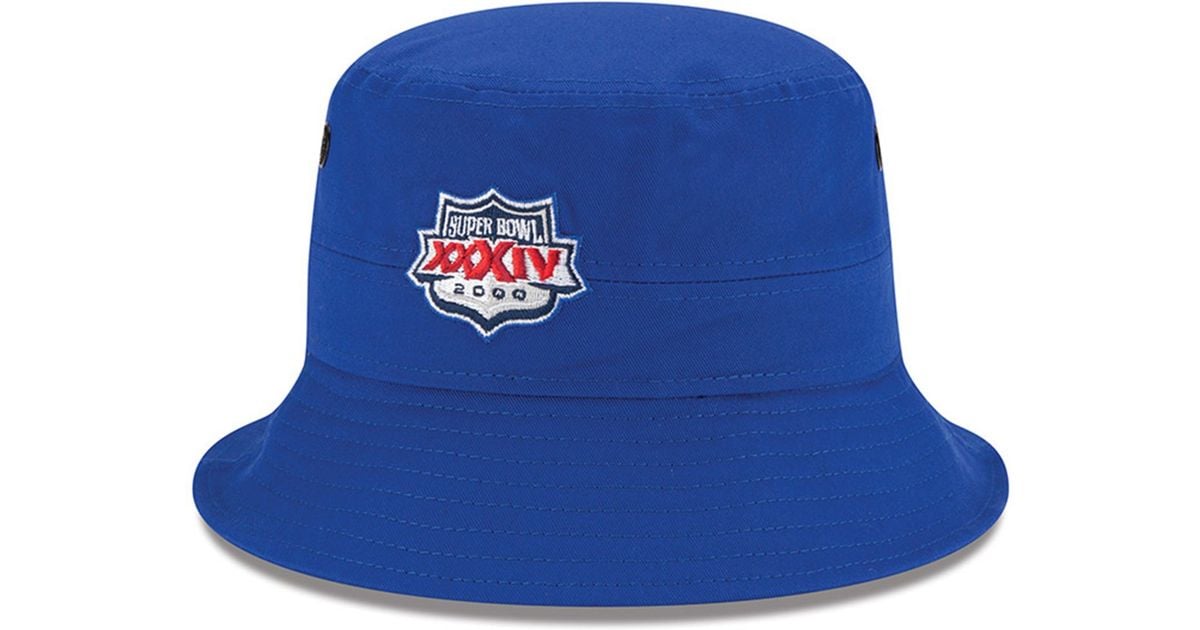 KTZ St. Louis Rams Multi Super Bowl Champ Bucket Hat in Blue for
