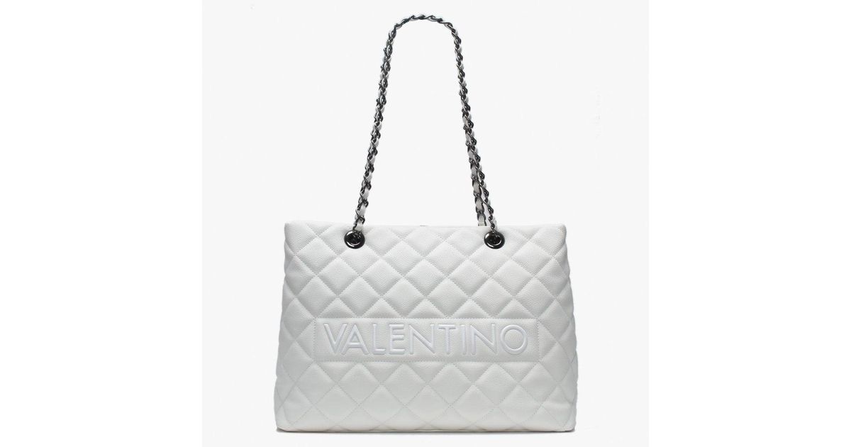 white quilted bag