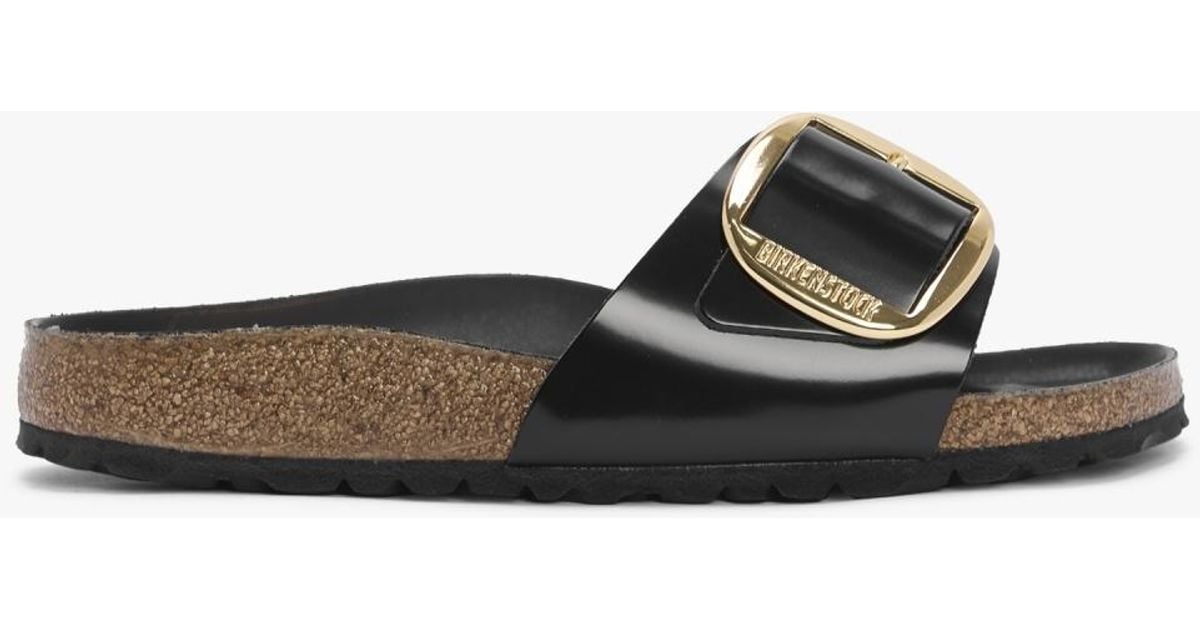 birkenstock big buckle black gold