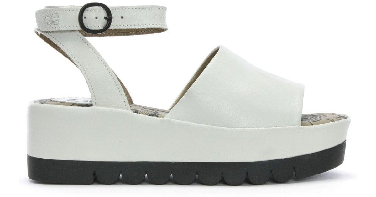 white leather flatform sandals
