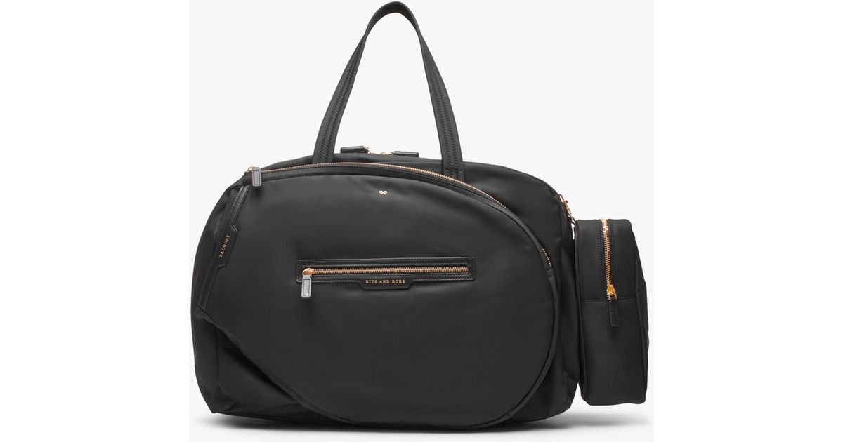 Anya Hindmarch Black Econyl® Regenerated Nylon Tennis Bag Lyst