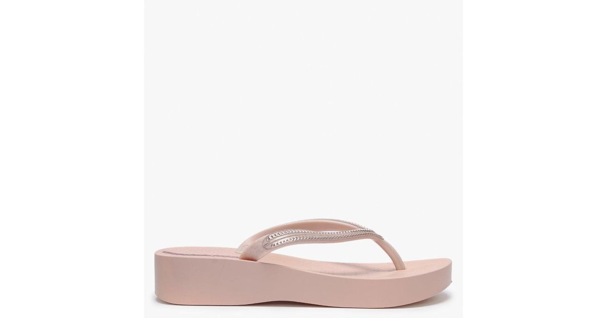 pink wedge flip flops