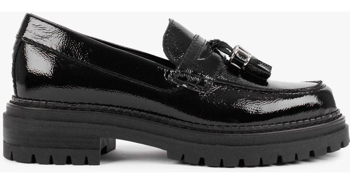 Daniel Nassel Black Patent Leather Tassel Loafers - Lyst