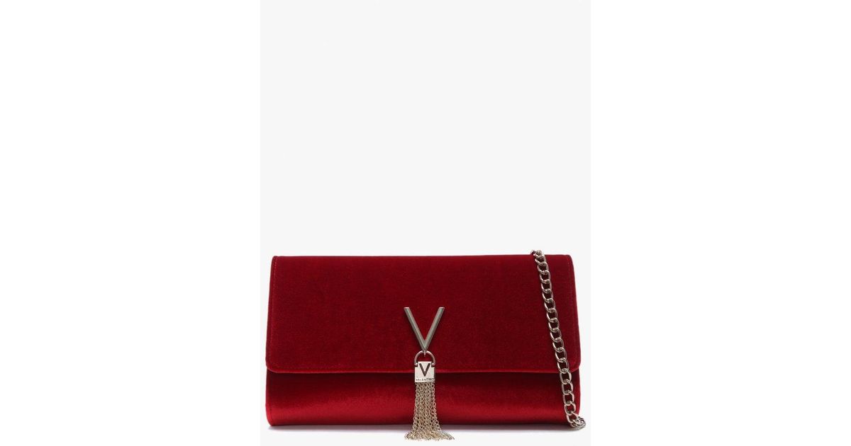 red velvet clutch