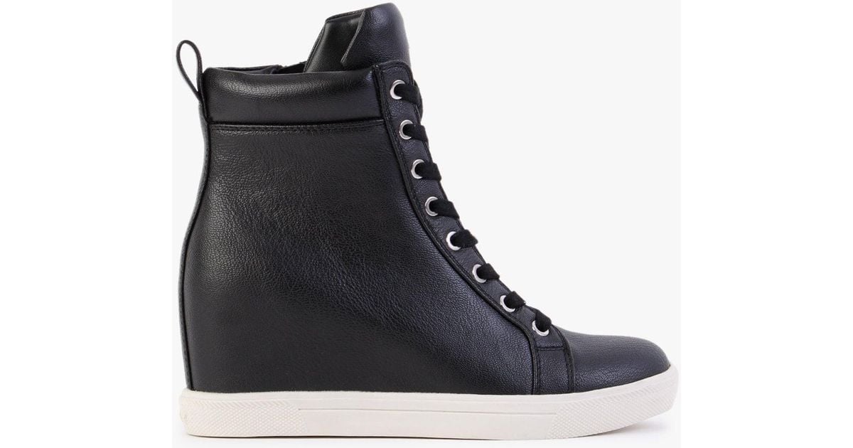 DKNY Calz Black Wedge High Top Trainers in Blue | Lyst