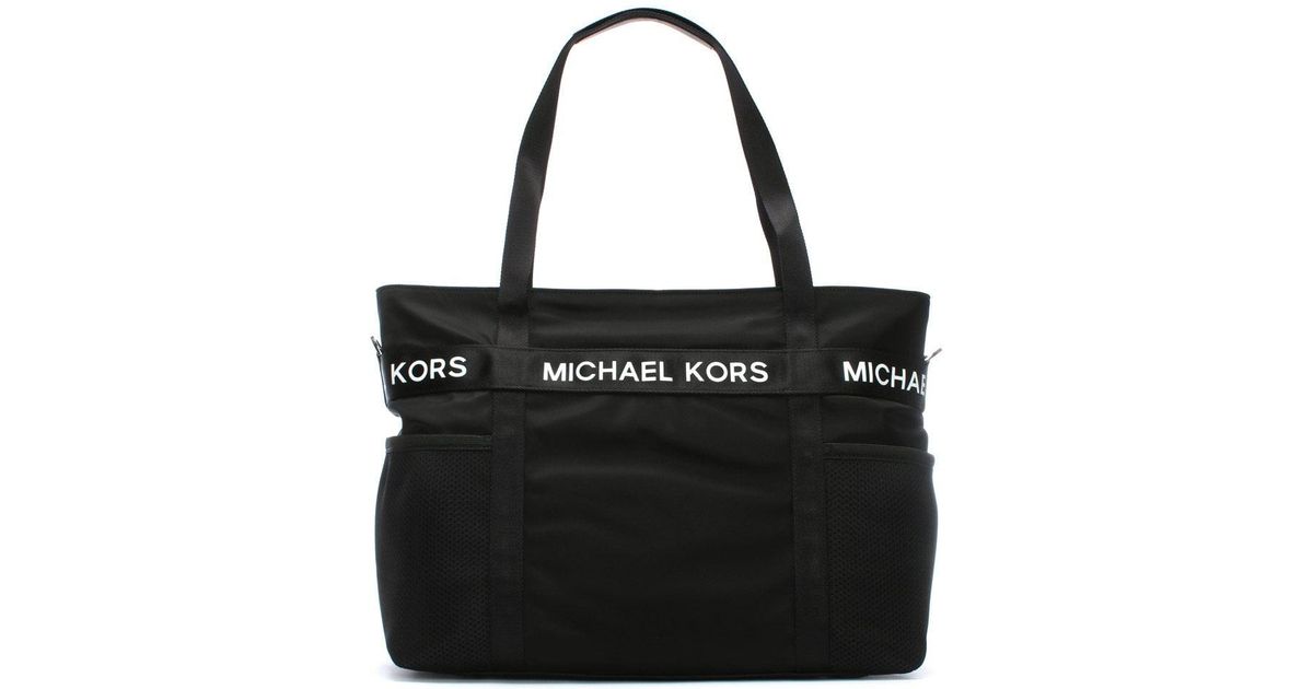 Michael Kors Synthetic Large Michael Black Nylon Tote Bag Lyst