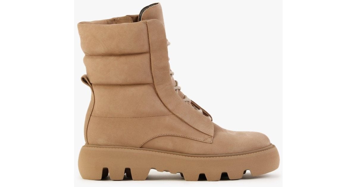 Kennel & Schmenger Shot Camel Nubuck Quilted Ankle Boots in Brown Lyst UK