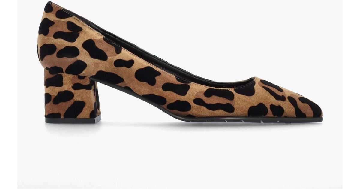 Daniel Footwear Leopard Print Pumps Block Heel RHIAN SANDAL GOLD