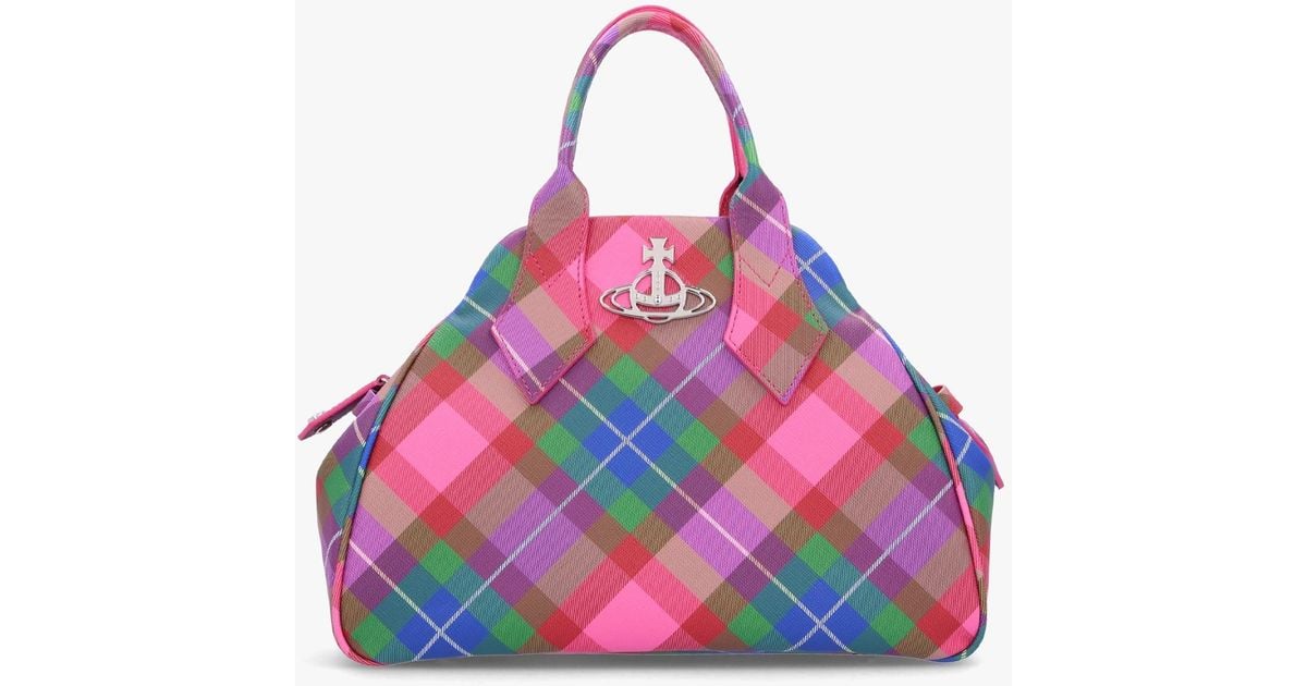 Vivienne Westwood Yasmine Medium Candy Tartan Tote Bag in