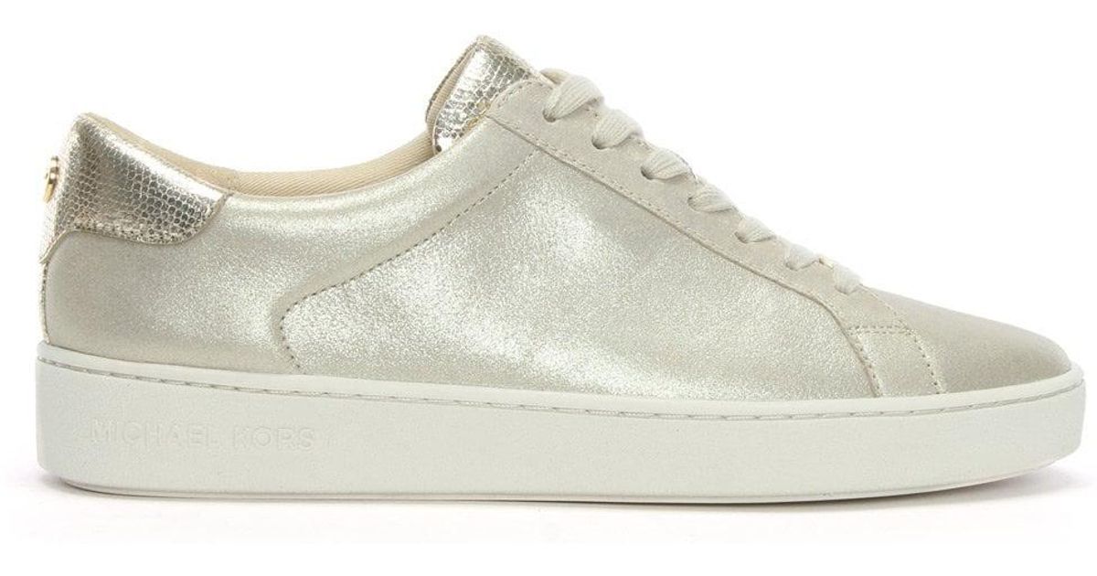 michael kors irving lace up sneaker champagne