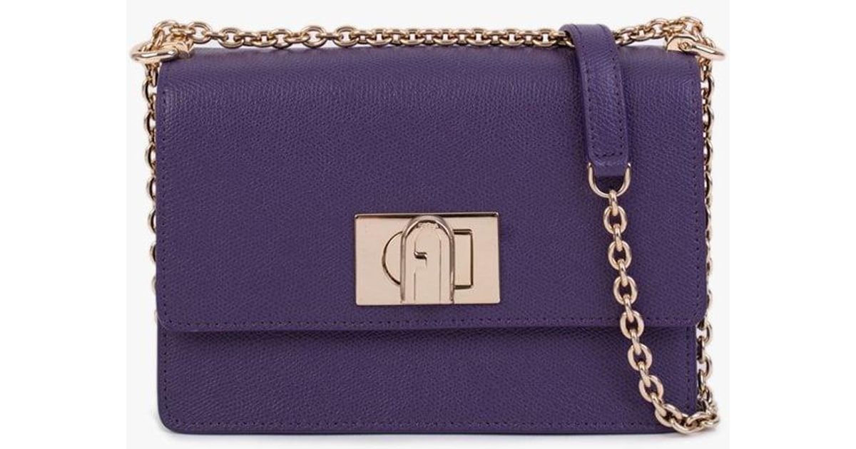 Furla Mini Ares Mystic Leather Crossbody Bag in Purple Lyst Australia