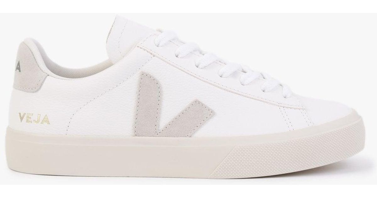 Veja Leather Campo White Trainers | Lyst Canada