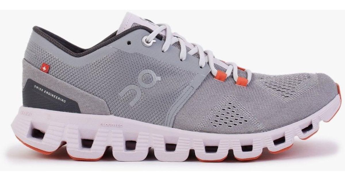 On Running Cloud X Alloy Lily Trainers in Grey Lyst UK
