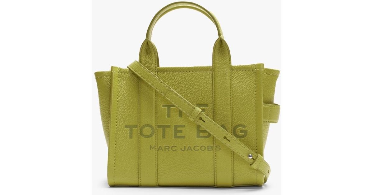 Marc Jacobs The Leather Mini Citronelle Tote Bag in Green | Lyst Canada