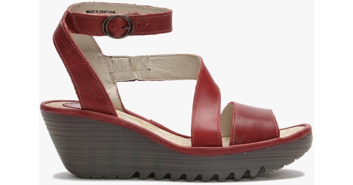 fly london sandals red