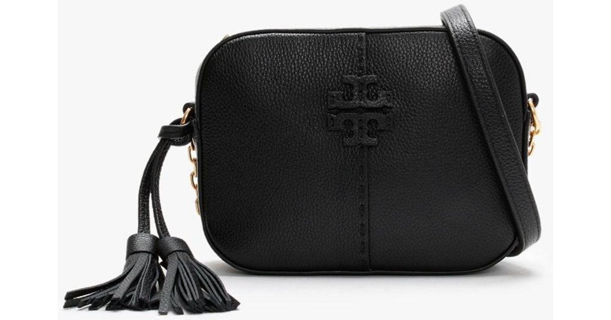 Tory Burch Mcgraw Ii Black Leather Camera Bag - Lyst