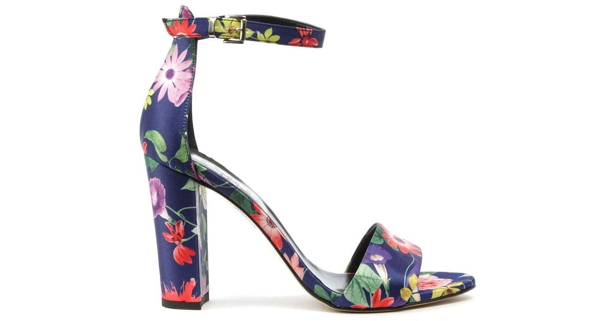 multicoloured sandals heels