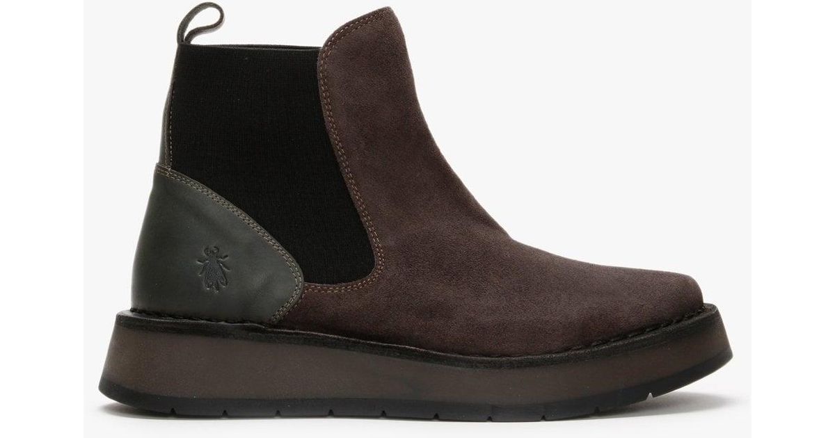 Fly London Raya Diesel Suede Chelsea 