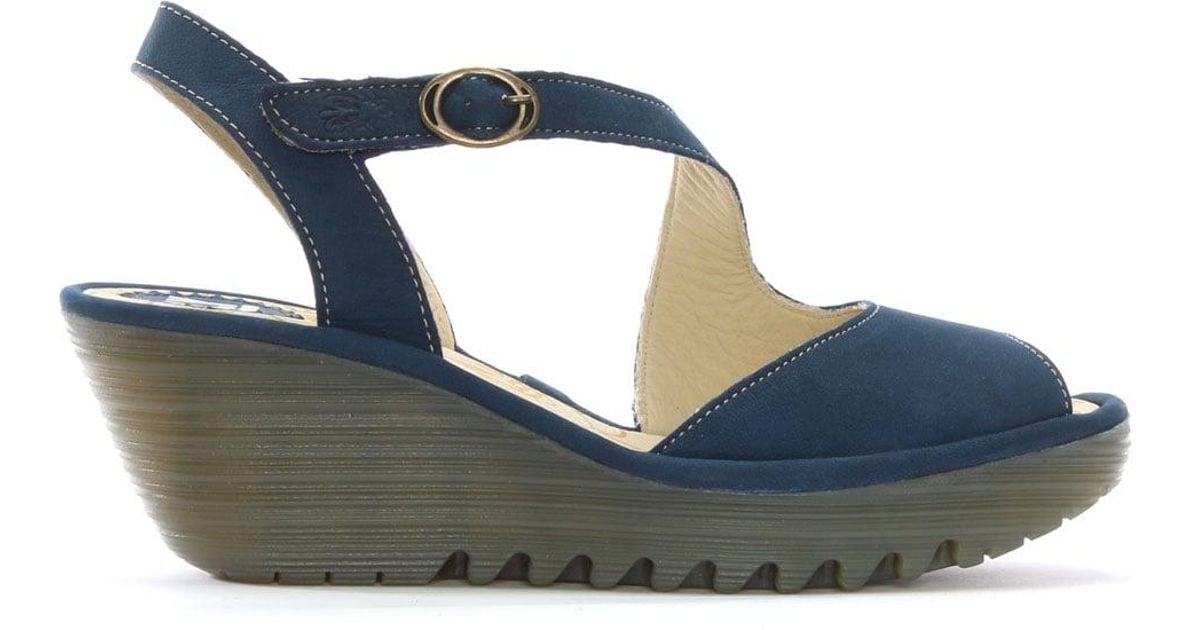 fly london navy sandals
