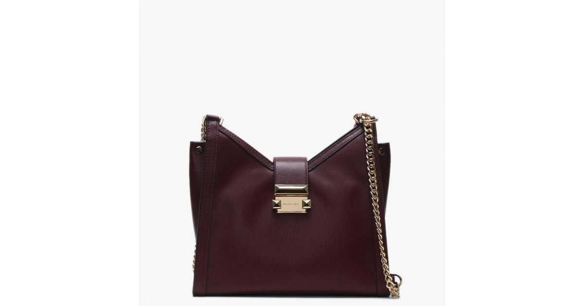 michael kors whitney satchel oxblood