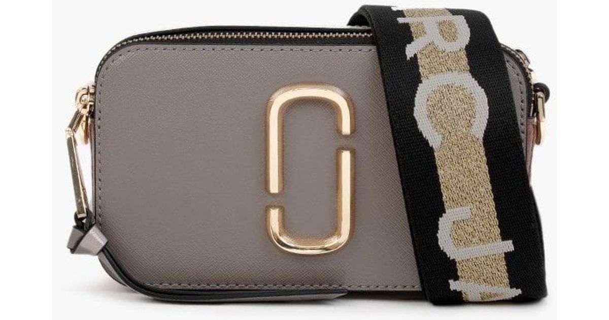 Marc Jacobs, Bags, New Marc Jacobs Snapshot Bag Crossbody Bag Gray Pink  Creamshimmer Strap
