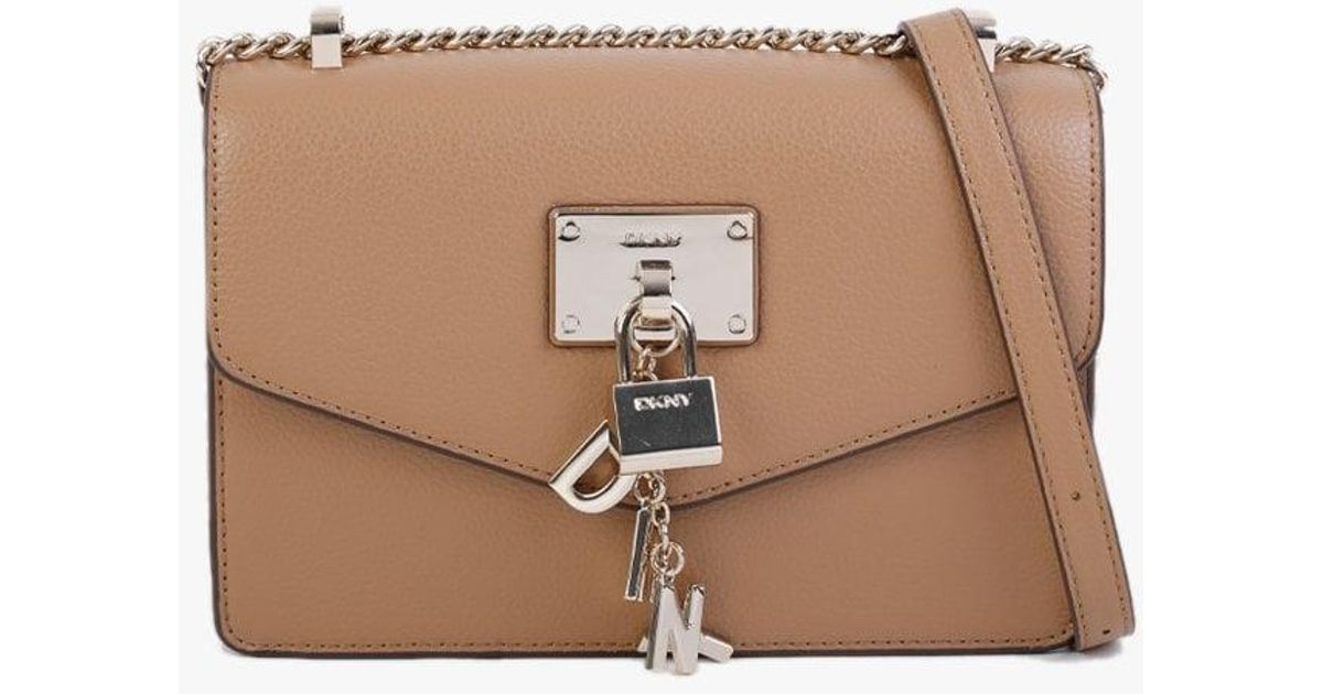Dkny Women's Elissa Small Pebbled Leather Shoulder Bag In White | ModeSens