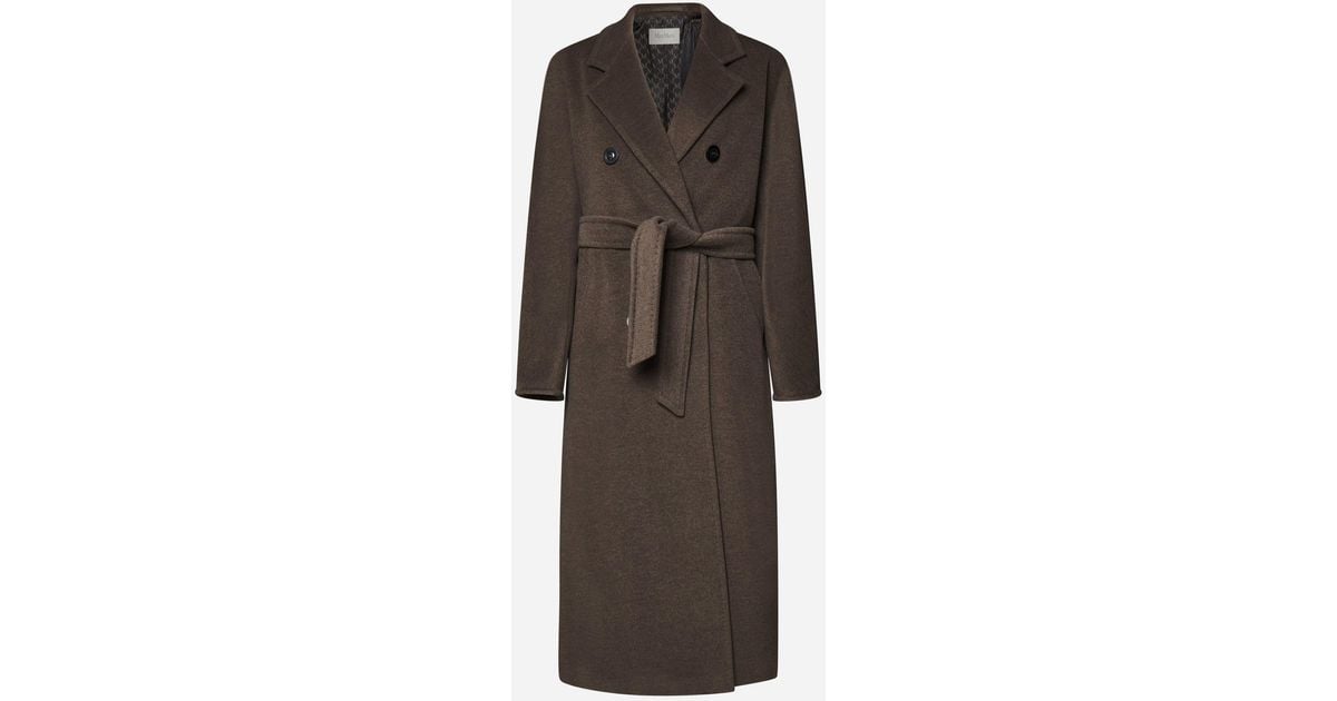 Max Mara 101801 Icon Wool And Cashmere Coat In Brown Lyst Uk