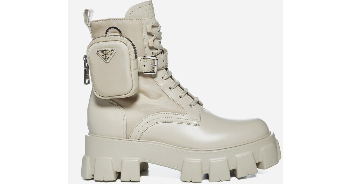 prada boots with pouch women's