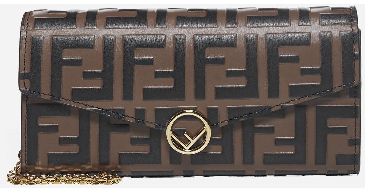 Fendi Ff Leather Wallet On Chain Bag Lyst UK