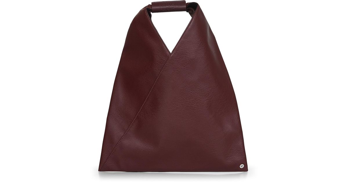 MM6 by Maison Margiela Burgundy Japanese Bag Classic Small