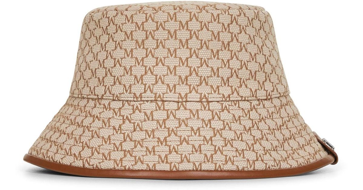 ハット Max Mara LORETTA BUCKET HAT Max Mara Cotton Loretta Bucket Hat in Natural | Lyst