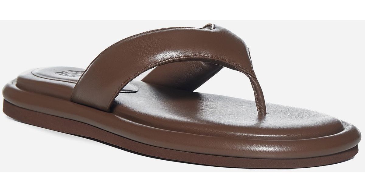 gia borghini gia x rhw woven leather toe loop mules