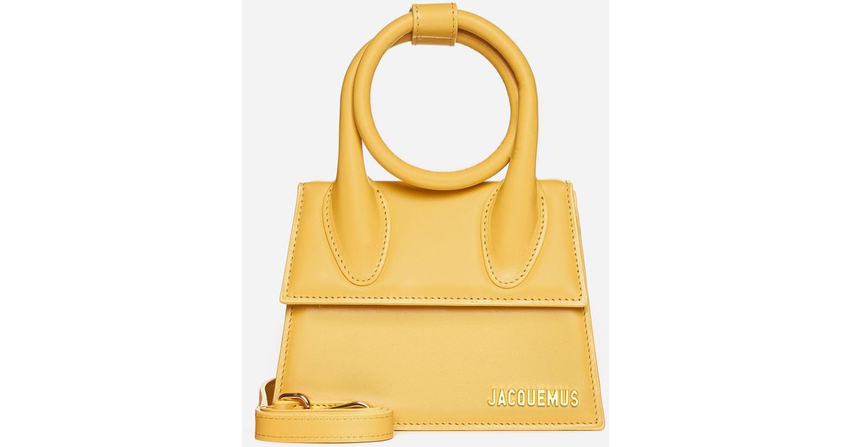 Jacquemus Le Chiquito Noeud Leather Bag in Yellow | Lyst