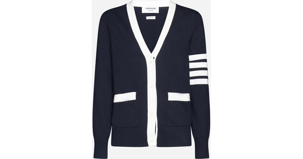 Thom Browne Navy Hector Cardigan