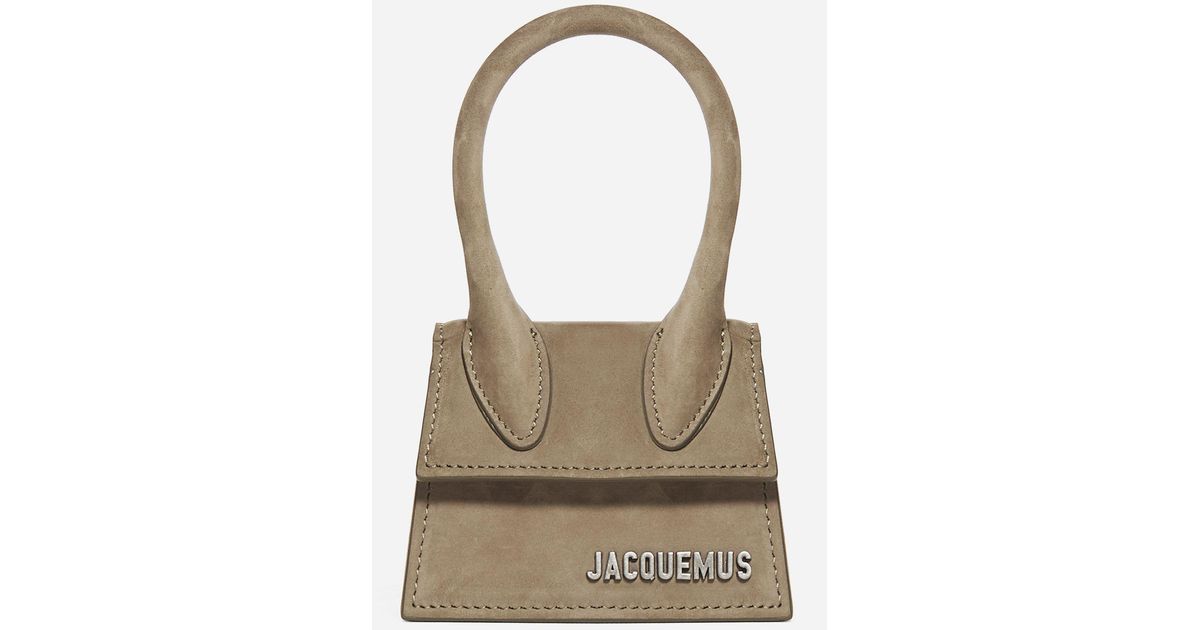 Jacquemus Chiquito Homme Suede Mini Bag in Khaki (Natural) for Men - Lyst