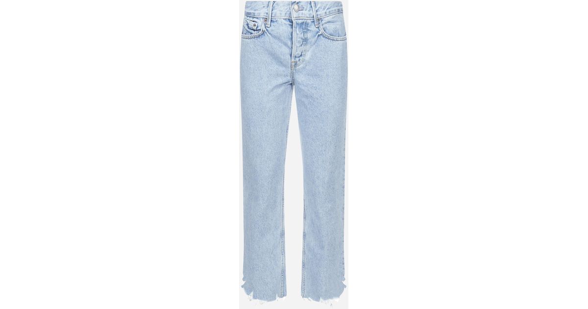 GRLFRND Denim Tatum Cropped Jeans in Blue - Lyst