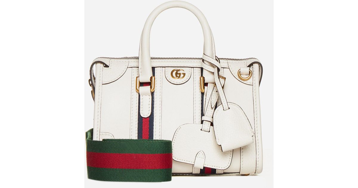 Mini borsa bauletto in pelle di Gucci in Bianco | Lyst