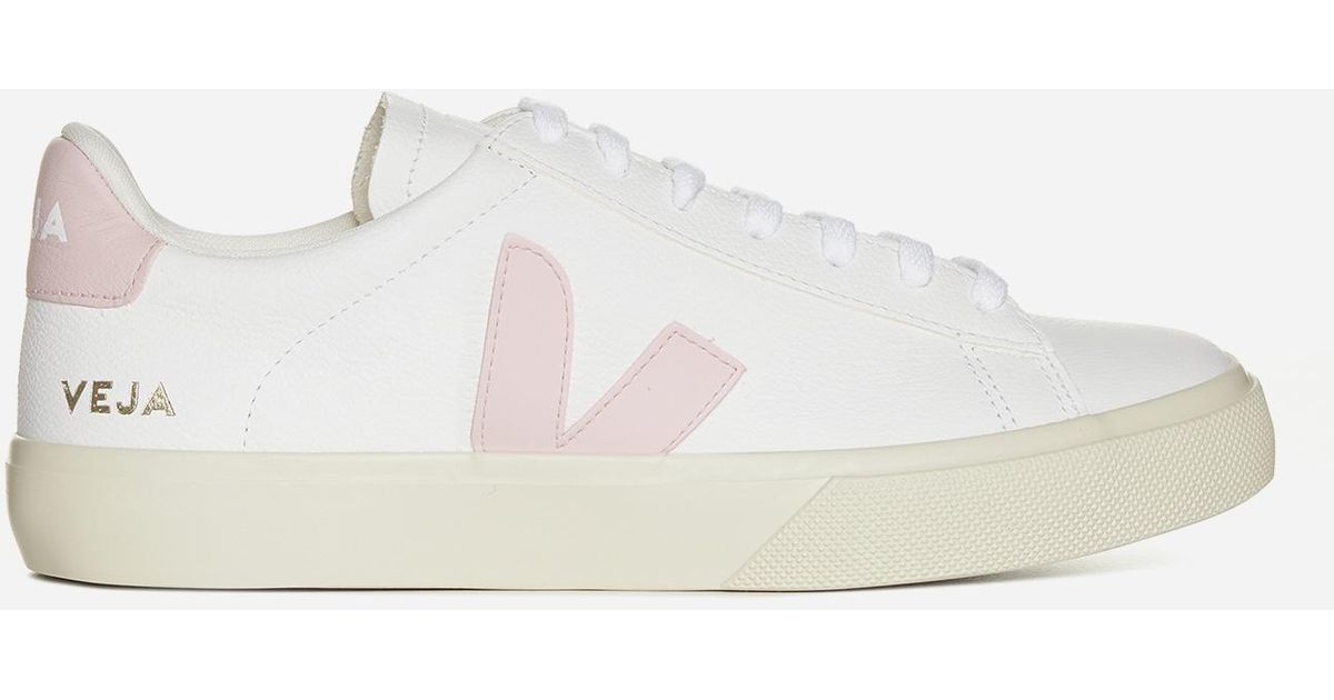 Veja Campo Leather Sneakers in White | Lyst