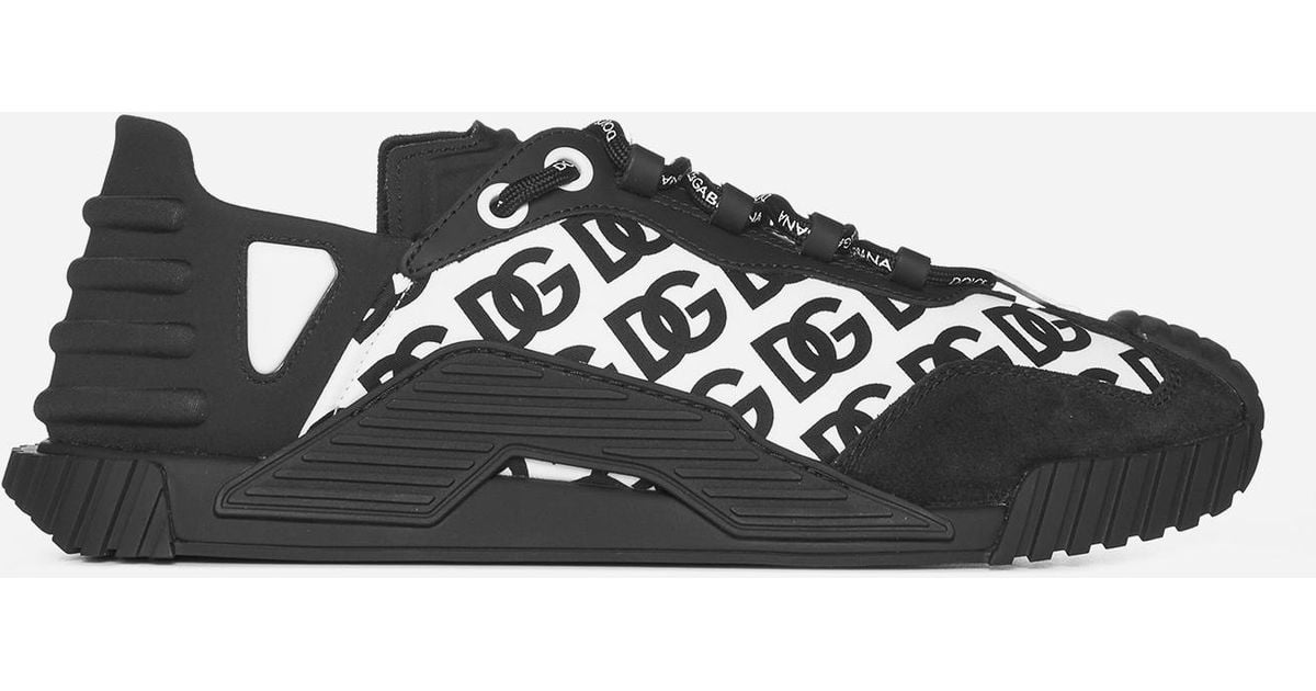 dolce and gabbana ns1 sneakers in mixed materials